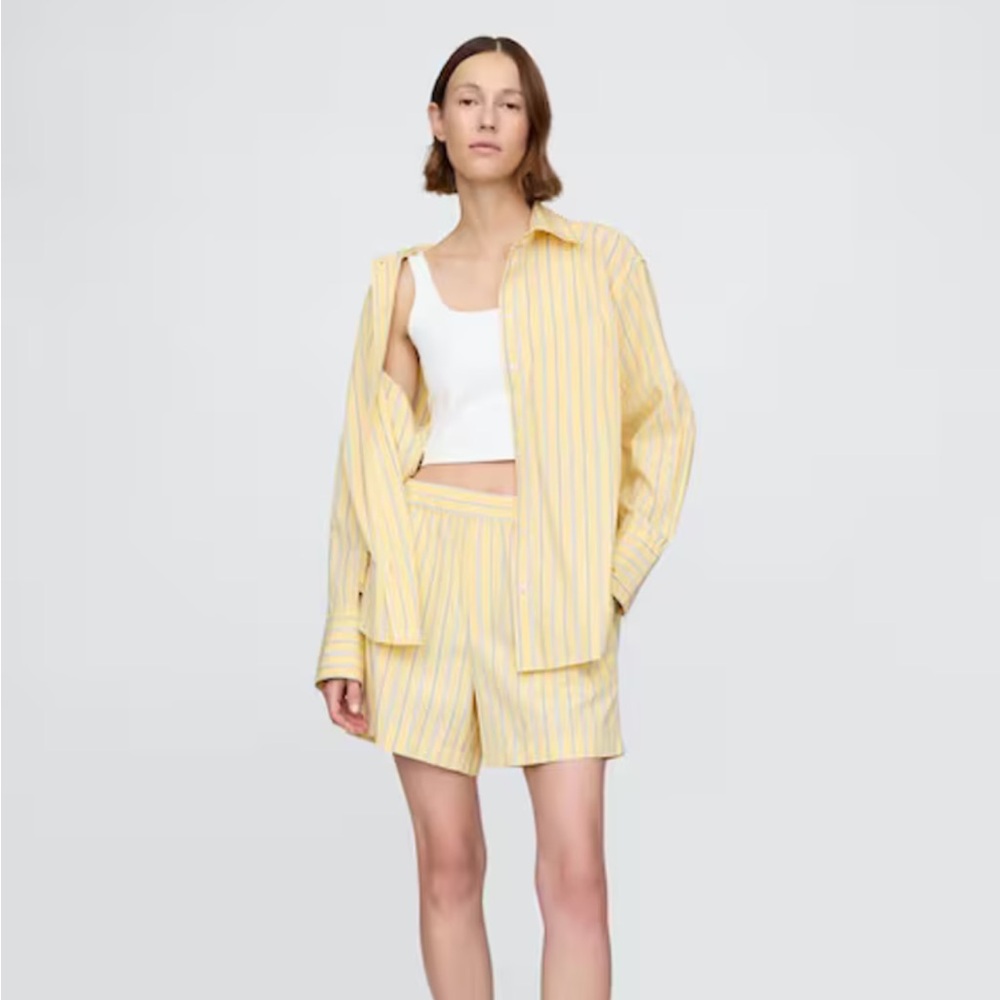 GAP Yellow Striped Button Down